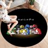 Mighty Morphin Power Rangers Round Area Rug,Carpet Rug for Living Room Bedroom Sofa Playroom Decor,Non-slip Floor Mat