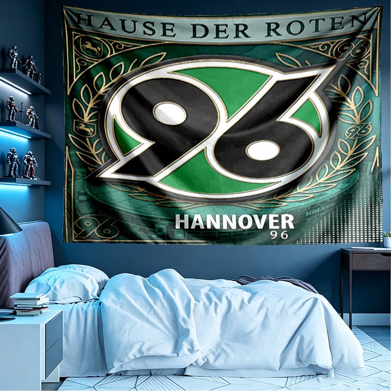 Hannover 96 Football Print Tapestry, Lightweight Wall Hanging, for Bedroom, Dorm, Living Room, Home Art Decor, Birthday Christmas Gift for Friends