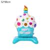 Fødselsdagskage Ballon med Fod Stående Folieballon Sød Kageballon Børn Dreng Pige Fødselsdagsfest Dekoration Forsyninger Baby Shower