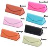 1PC Sunglasses Box Folding PU Waterproof Strong Magnet Eyewear Case Solid Color Portable Glasses Protective Organizer Bag