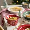 1PC Exquisite Christmas Tableware Ceramic Plates Fruit Salad Plates Breakfast Milk Mugs Household Kitchen Ceramic Noodle Bowls