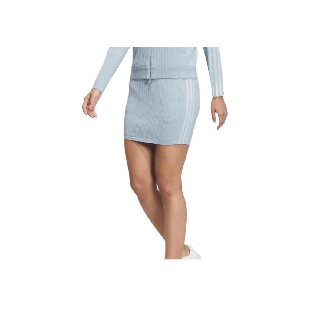 adidas Solid Color Slim Fit Golf Knit Casual Skirt Women Miracle-Blue IA2792