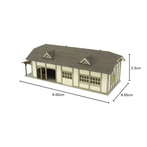 Sankei 1/150 Nostalgic Diorama Series Station Building H Paper Craft