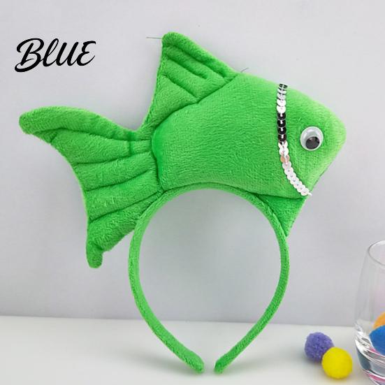 Fischkostüm Kopfschmuck Goldfisch Stirnband Design Haarreif Verstellbar Cosplay Requisiten Partykleid