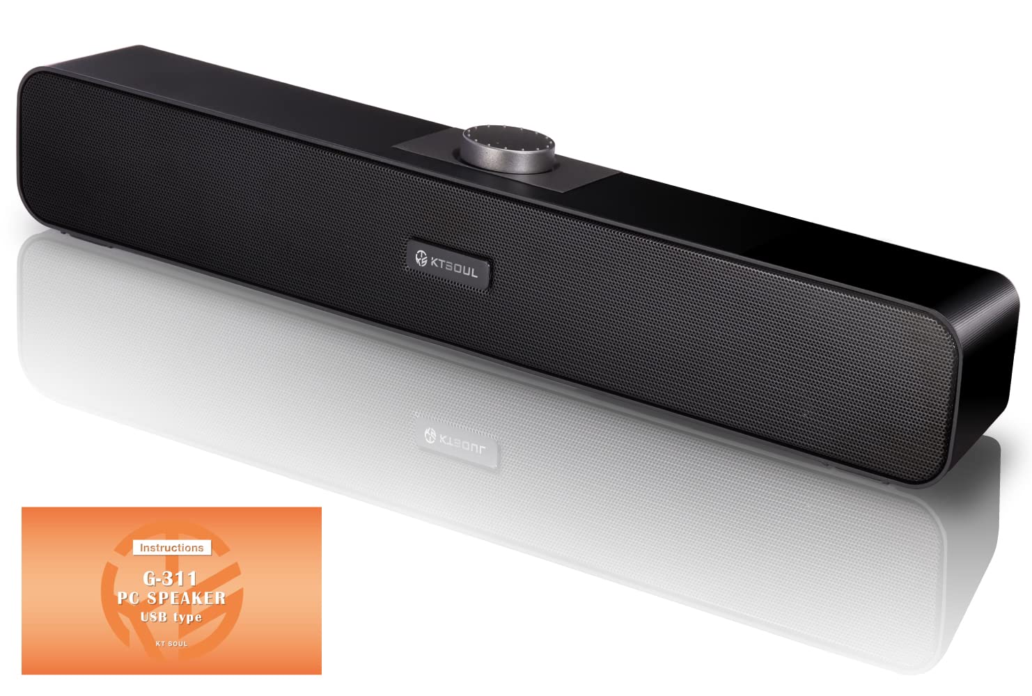 

KTSOUL PC Speaker Stereo Sound USB Speaker USB Powered AUX Connection W Speaker Compatible with Consoles W-BASS Desktops/Laptops/Smartphones/Game