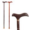 Rosewood Chicken Wing Solid Wood Walking Stick with Non-Slip Grip and Hiking Handle for Seniors
