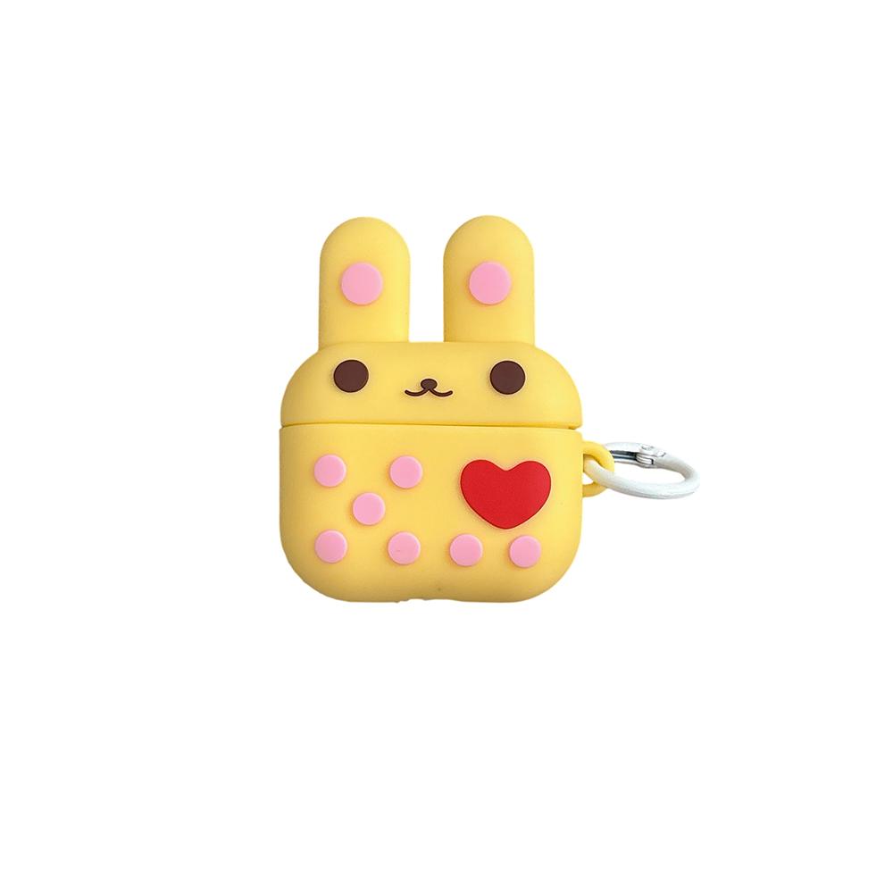 

Kawaii Cartoon Rabbit Bluetooth Wireless Earphone Case for Apple AirPods 3 4 Pro 2 Soft Silicone Cover For Airpods 4 жовтий