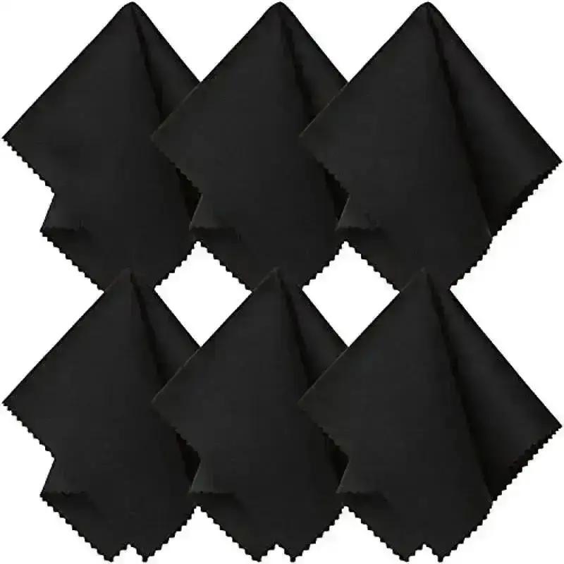 

10Pcs Smooth Lint Free Glasses Lens Cleaning Cloth Sunglasses Glass Tabletop Cups Scratch Frees Clean Products Portable Reusable чёрный