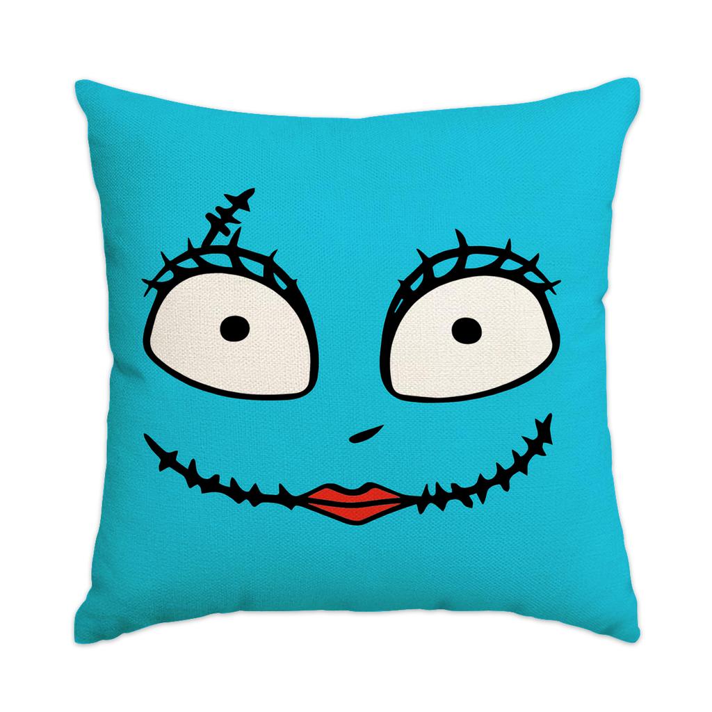 1Pc/4Pcs Halloween Pillow Cover, Halloween Horror Expressions Home Decoration Living Room Sofa Cushion Cover
