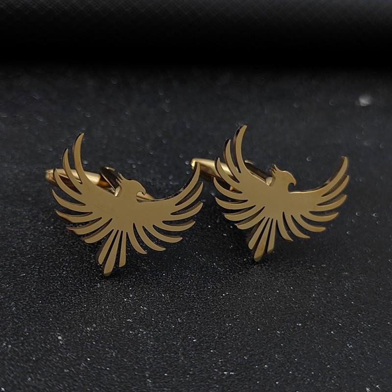 New Charm Chinese Style Phoenix Bird Men's Brooch Cufflinks Suit Dress Accessories Personalized Versatile Clothing