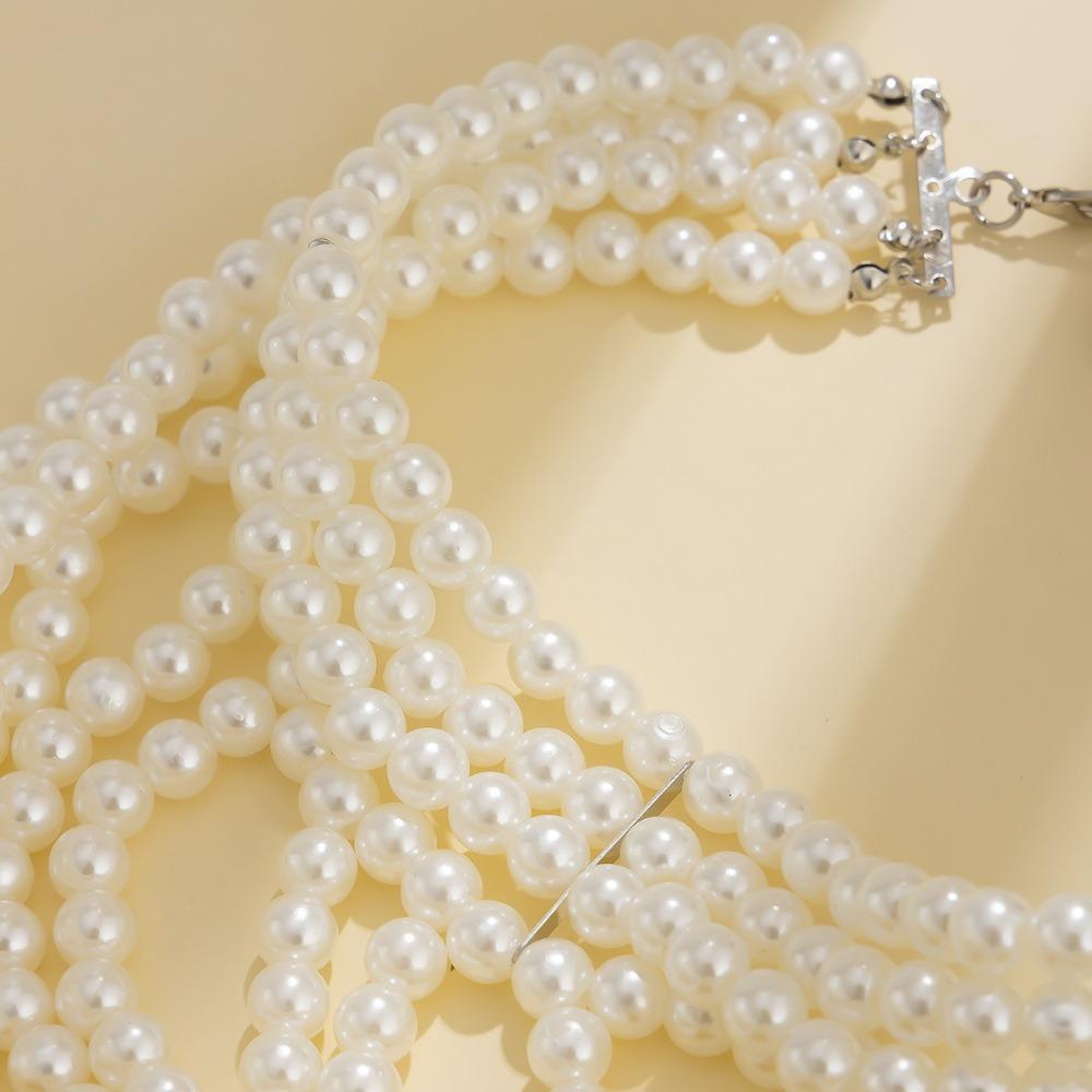 Metal Shoulder Tassels Costume Armband Elegant Shawl Pearl Body Chain  Party Decoration
