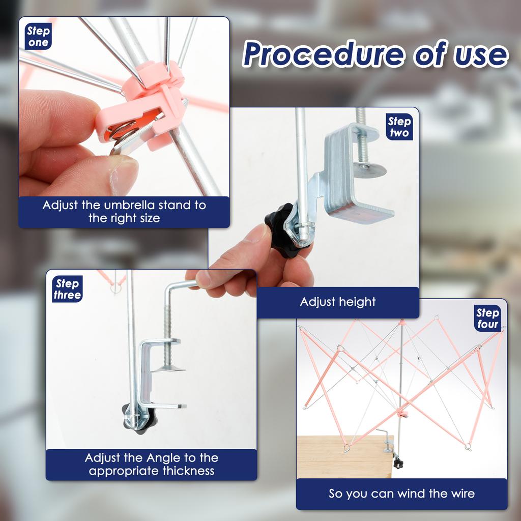 Wollwickler Halter Schirmstrebe Garnknäuelwickler Handbetrieben Nähwerkzeug Tragbarer Garnwickler Essentielles Häkelwerkzeug