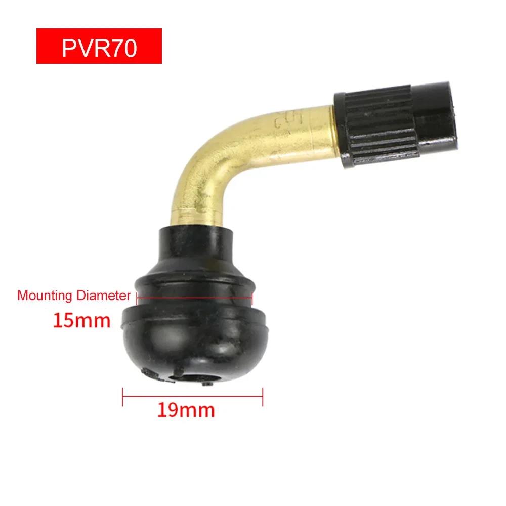 Tubeless Tyre Tire Copper Valve Stems 90 Degree Angle Pull-In Auto Scooter Motorbike Motorcycle ATV PVR70 Extension Adaptor Valve Stems 1
