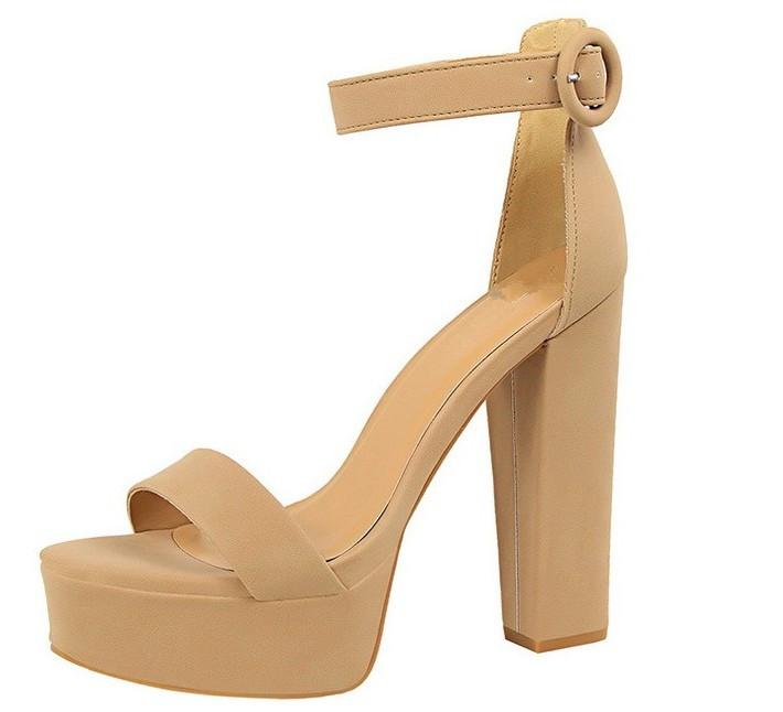 Marke Elegante Sandalen Damen High Heels Pumps Super High Heel 13cm Damen Bankett Sandalen Wasserdichte Plateau Zehensandalen