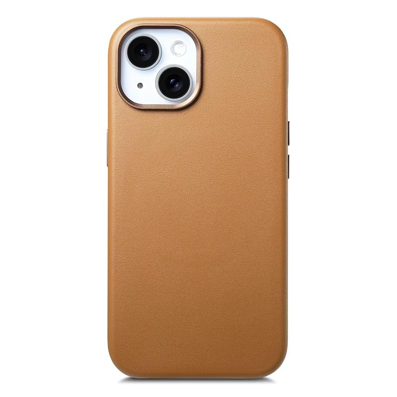Business Sle for Macsafe Leather Case for IPhone 17 Pro Max Air 16 E 15 14 13 Pro Plus Strong Magnetic Wireless Charging Cover