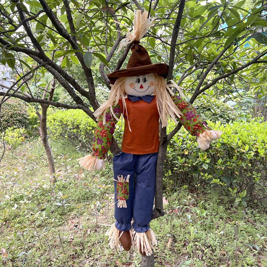 Standing Scarecrow 47.24inch Fall Scarecrows Decor for Yard Halloween Treats