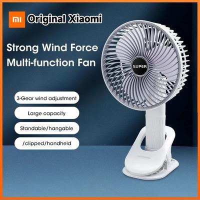 Xiaomi Tragbarer Clip-Ventilator Multifunktionaler Tischventilator mit Clip Handventilator Wiederaufladbar Mini Wandmontierter Ventilator 3 Geschwindigkeitsstufen