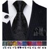 Designer Blue Ties for Men 10 Styles Necktie Pocket Square Cufflinks Set Wedding Dating Party
