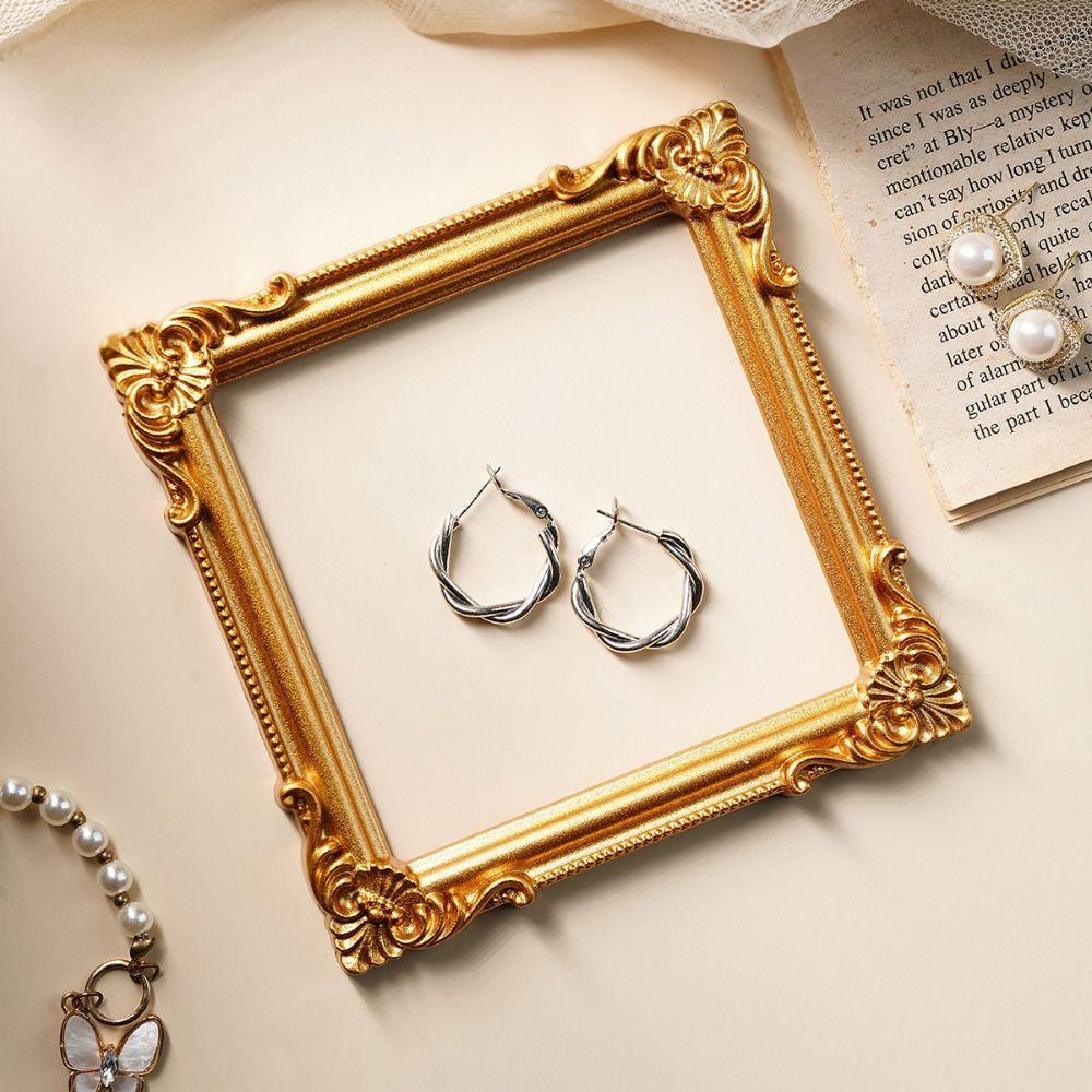 3D Mini Photo Frames Gold Wedding Photo Display Frames Photography Background Decoration