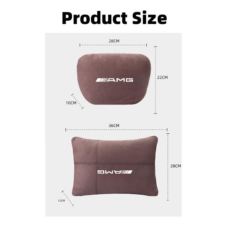 EKR2  For Mercedes Benz W205 W177 W212 W213 W221 W220 W176 ML GT AMG Car Headrest Neck Support Seat Lumbar Cushion Soft Neck Pillow