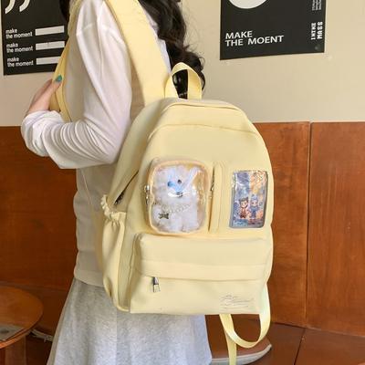 Cute Two-dimensional Baby Bag Girl Junior High School Student Backpack Casual College Style Small School Bag Japanese Pain Bag Ins Backpack
