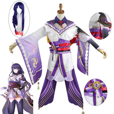 Game   Beelzebul Cosplay Costume Baal Dress Raiden Ei Outfits Wig for Comic Con Raiden Shogun Cosplay