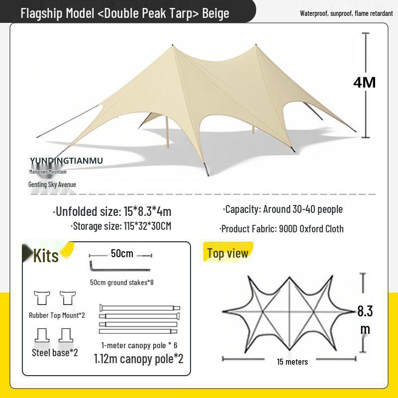 Giant Octopus Sunshade: Extra-Large Rainproof Camping Canopy Tent With Sun Protection