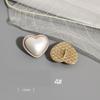 0Pcs/lot 23mm Metal Heart-shaped Button High-end Coarse Linen Woven Jacket Button Sweater Knitted Hand Sewn Button