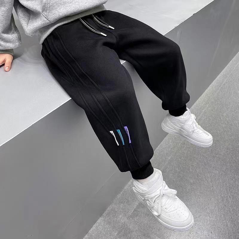 Spring Autumn Casual Boys Pants Loose Striped Pattern Long Style Trousers for Kids Teenage Children Sport Clothes 3-10 Years