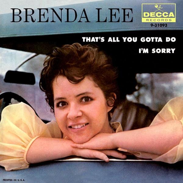 

7inch Record BRENDA LEE - I m Sorry 931093 Decca 1960 US Rock Used