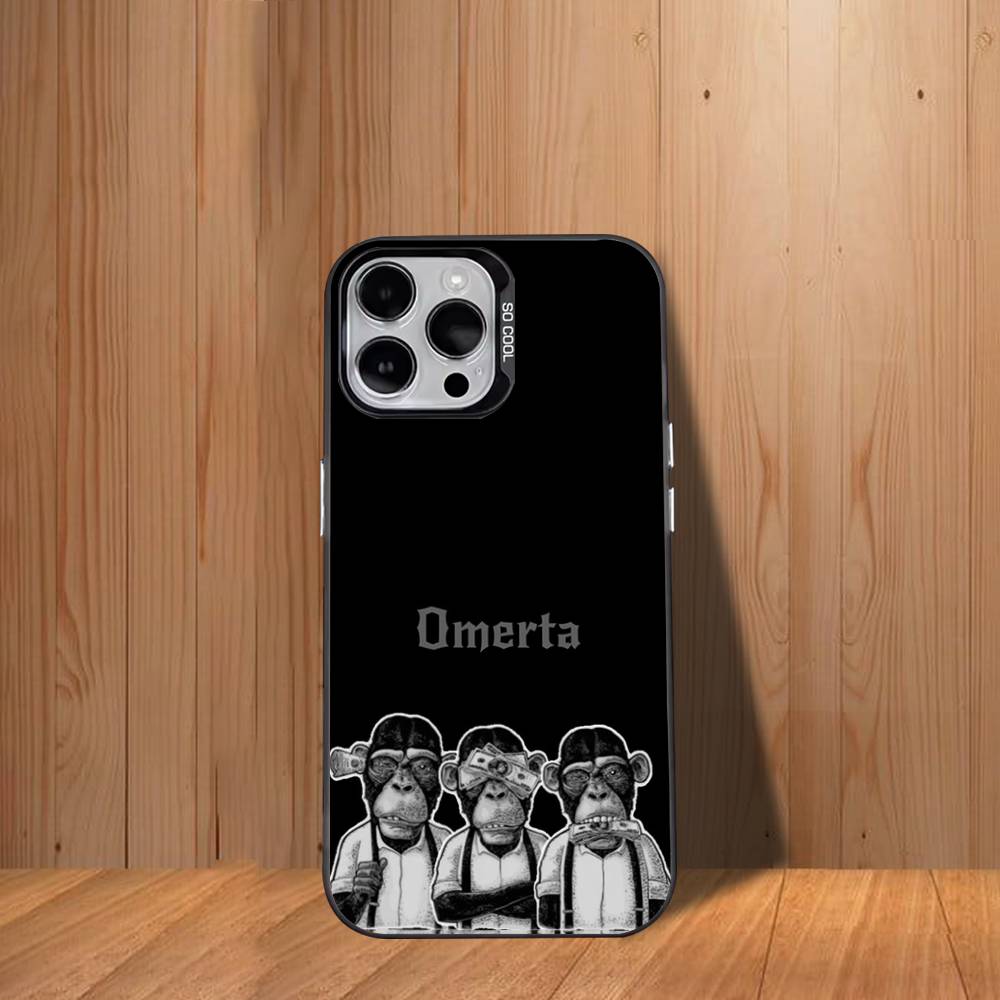 O-Omerta M-Maes 47 Phone Case For iPhone 17,16,15,14,13,12,11,Mini,Pro,SE,MAX White Matte Shockproof Cover