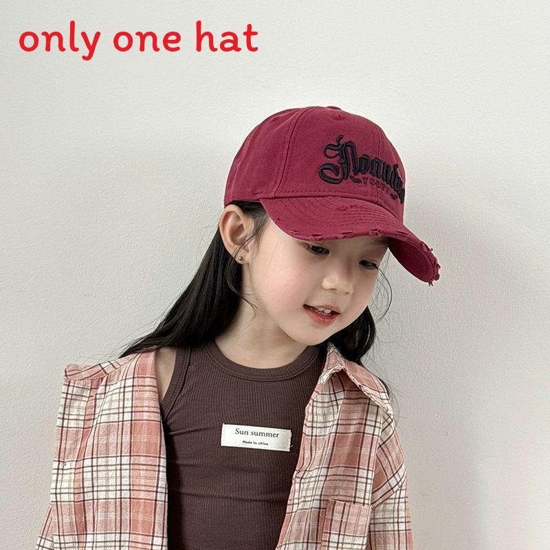

Street Style Kids Baseball Cap With Embroidered Letters For Spring Summer Fashion красный