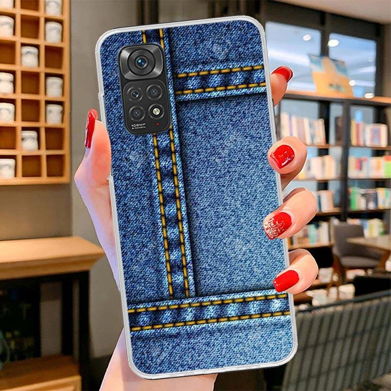 Jeans Cowboy Denim Printed Cover Phone Case For Xiaomi Redmi Note 15 14 13 12 11 10 Pro Plus 14S 12S 11S 11T 11E 10S Soft Fundas