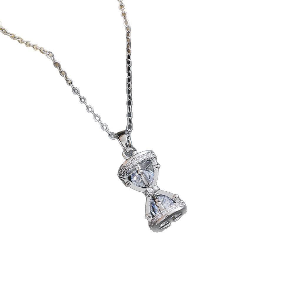 Titanium Steel Shiny Diamond Necklace - Women's Light Luxury Hip Hop Style Clavicle Chain