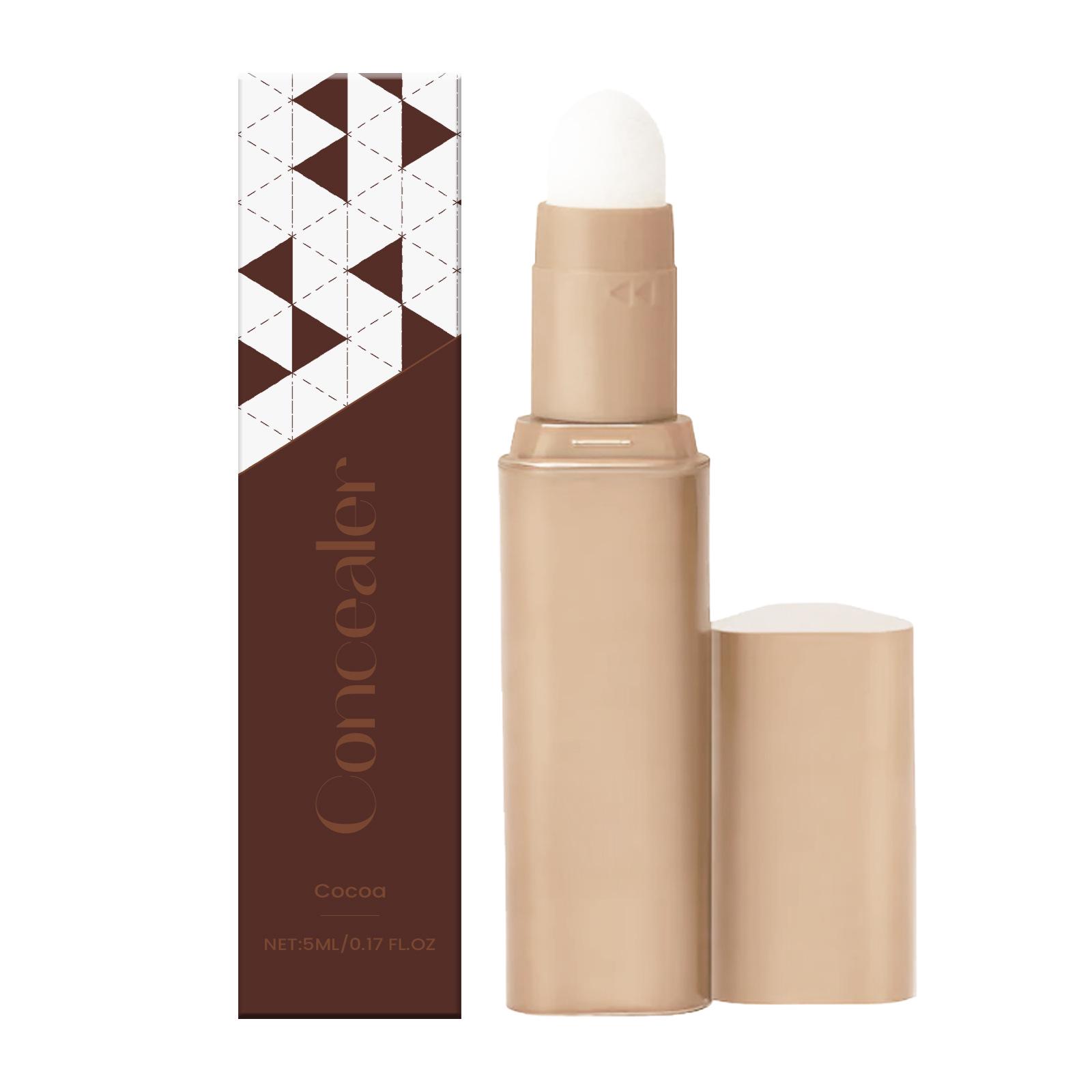 Silky Cocoa Concealer Stick: Natural, Lightweight, and Adherent for Daily Clear Coverage.