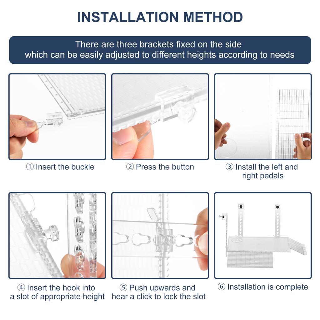 Acryl Schildkröten Sonnenplattform Höhenverstellbare Schildkrötenterrasse Transparentes Fischaquarium Habitat Schwimmende Insel Aquarienzubehör