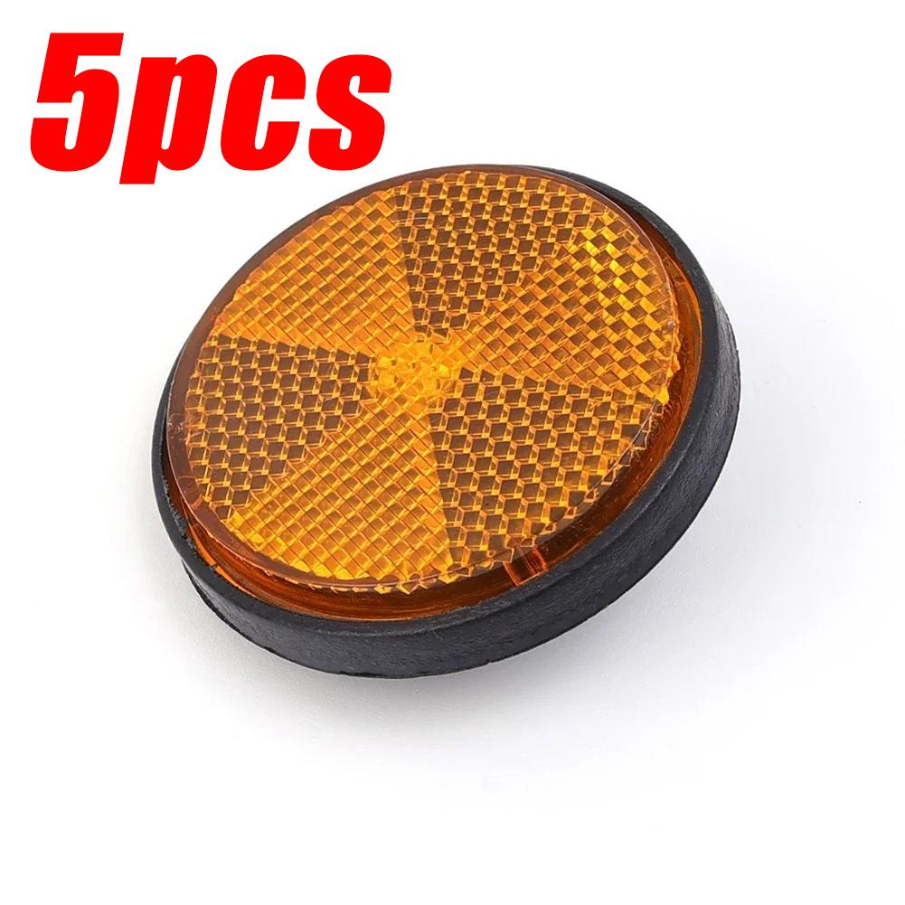 1/5pcs Circular Reflector Universal Car Trucks Motorcycle ATV Bikes Bicycle Reflector Safety Reflector Motorcycles Accessories