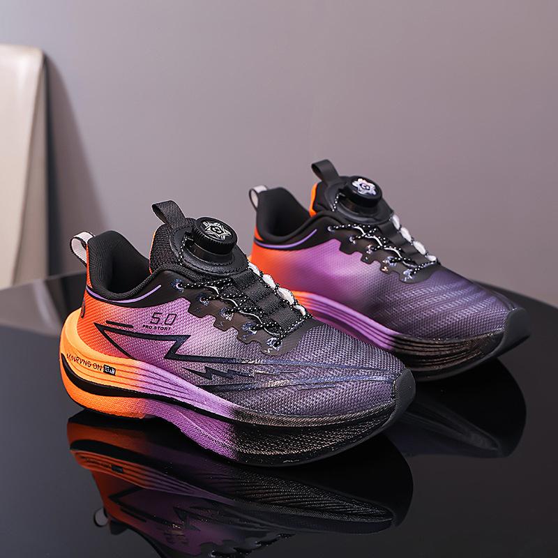Running shoes boys and girls summer running shoes students teenagers body test shock absorption lightweight ultra clear breathable sports shoes