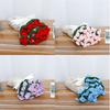 Bouquet Blanket Hand Knitted Rose Craft Soft Crochet Flower Sofa Bouquet Blanket DIY Handmade for Traveling Home Decoration