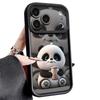 Milk tea-drinking Panda Pattern Case For iPhone 17 Pro Max Funda Shockproof Bumper Cover For iPhone 16 Pro Max 15 14 13 12 11 Air 16E