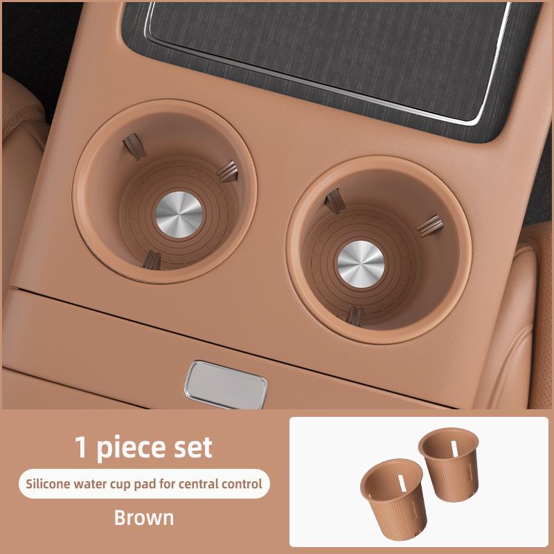 2Pcs Custom Soft Silicone Cup Holder Mats for AITO M8 5/6Seat 2025 Anti-Slip,Interior Center Console Cup Holders Easy to Clean