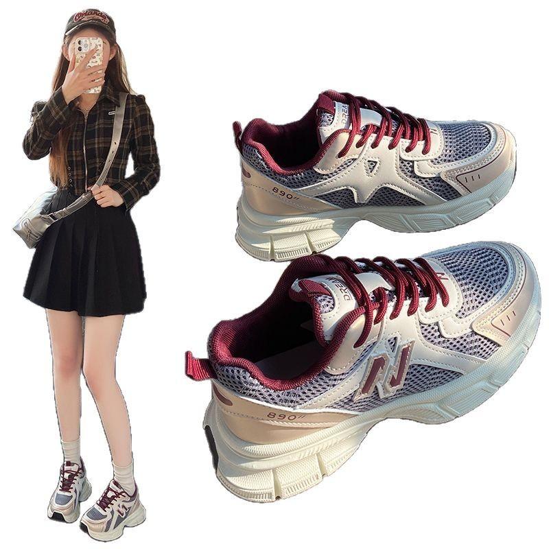 Plateau-Dad-Damenschuhe 2025 Frühling und Herbst neue erhöhende Freizeitschuhe lässige Sportschuhe