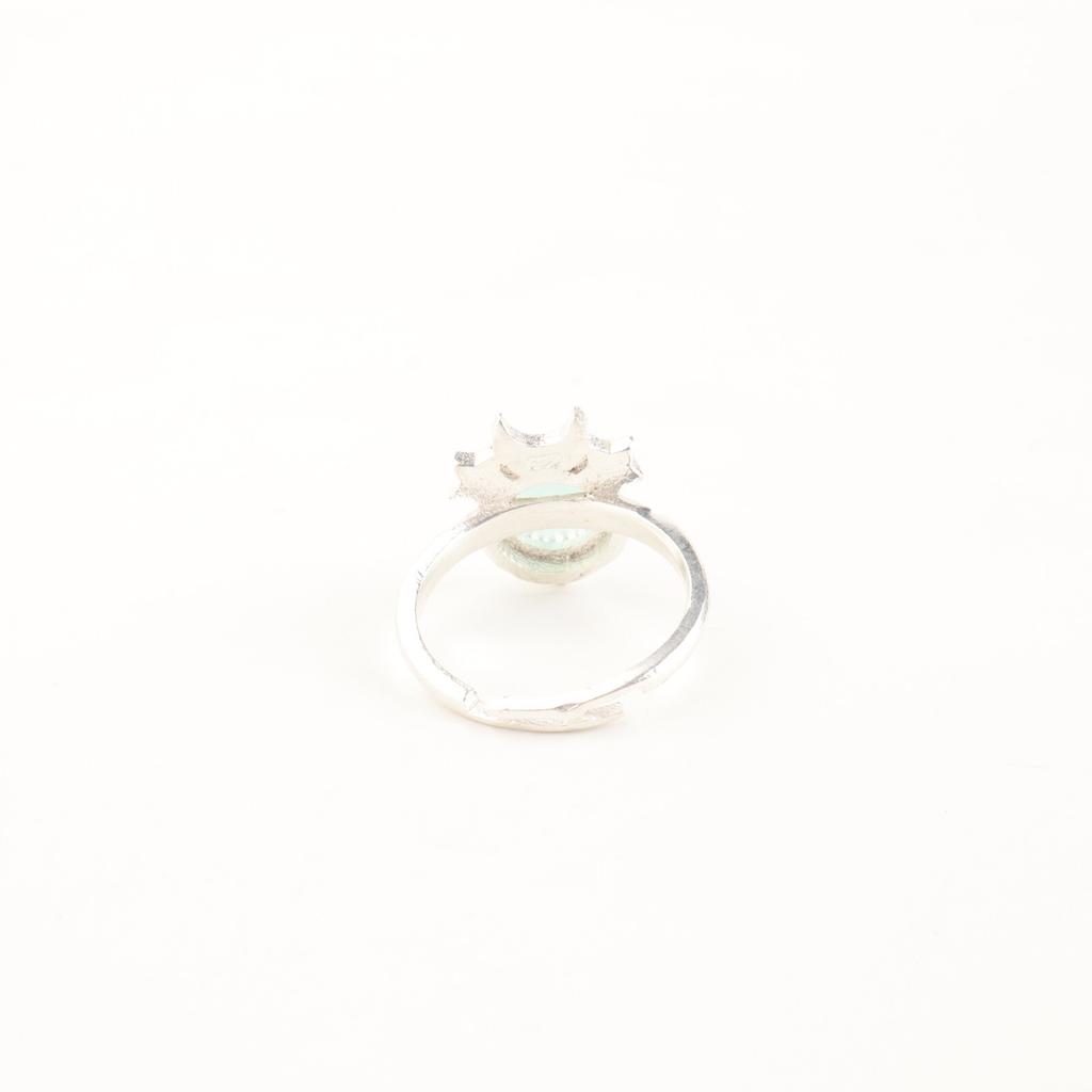 Aqua Chalcedony Gemstone 925 Sterling Silver Jewelry Handmade Ring Gift For Mom RR-67-19