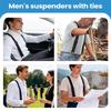 Y-Back Arbeits Hosenträger für Herren Verstellbar Elastisch Hosen Hosenträger mit Starken Clips für Outdoor Wandern Tägliche Büroarbeit