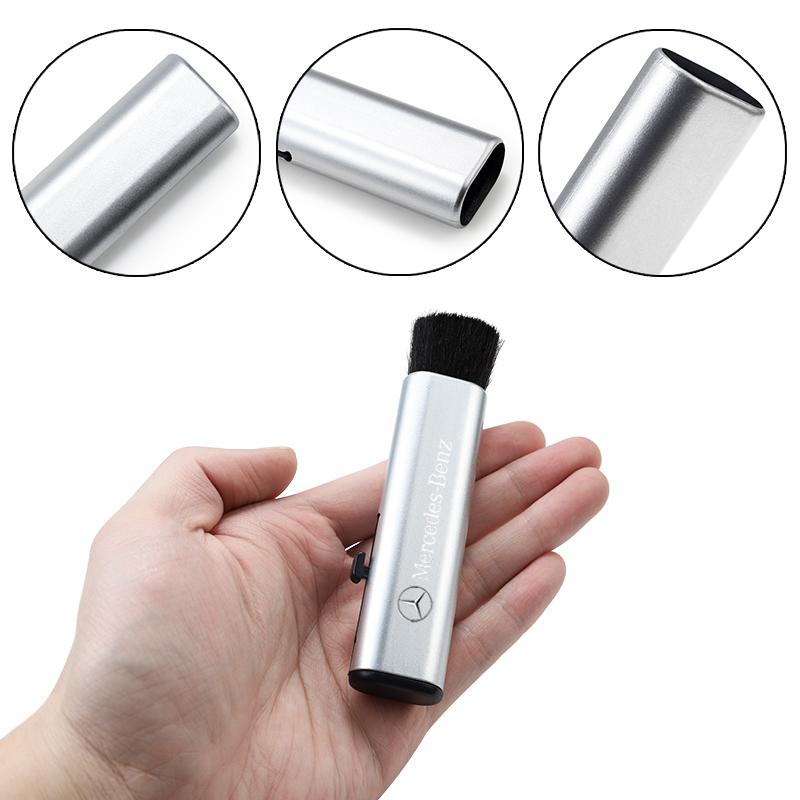 CRP1 1PCS PPS Car Retractable Cleaning Brush Artificial Wool Small Brush Sticker For Mercedes Benz AMG A B C E G CLA GLA W211 W212
