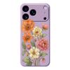 For iPhone 17 Pro Max Case Beautiful Flowers Pattern Printing Straight Edge TPU Phone Back Cover