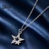 Shiny Star Pendant Five-pointed Necklace Sparkling Rhinestone Stars Adjustable Alloy