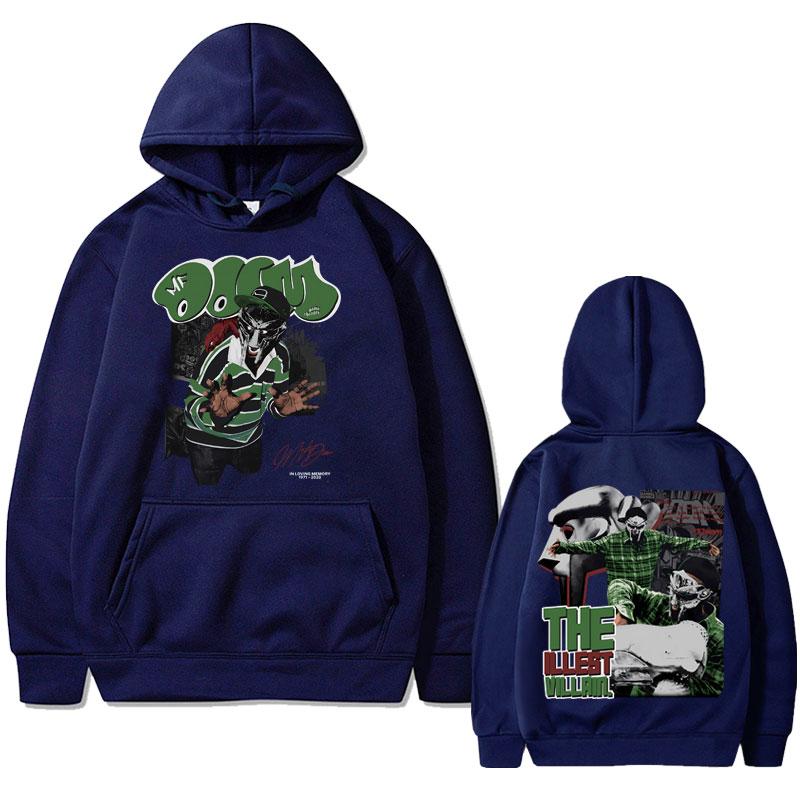 Rapper Mfdoom Madvillainy The Illest Villa Double Sidprint Hoodie Male Loose Hip Hop Sweatshirts Men Fleece Cotton Hoodies
