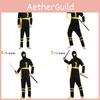 Cool Warrior Adult Male Ninja Costume For Festivals And Stage Performances In Polyester Fabric