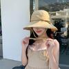 2025 new hat bow solid color basin hat versatile fashion casual bucket hat spring and summer sunshade sun protection